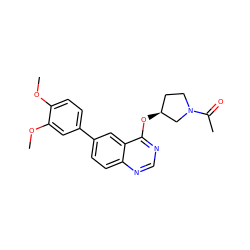 COc1ccc(-c2ccc3ncnc(O[C@H]4CCN(C(C)=O)C4)c3c2)cc1OC ZINC001772589873