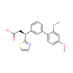 COc1ccc(-c2cccc([C@H](CC(=O)O)c3nccs3)c2)c(OC)c1 ZINC001772636623