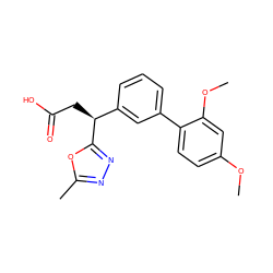 COc1ccc(-c2cccc([C@H](CC(=O)O)c3nnc(C)o3)c2)c(OC)c1 ZINC001772621112