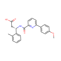 COc1ccc(-c2cccc(C(=O)N[C@@H](CC(=O)O)c3ccccc3C)n2)cc1 ZINC000223416934