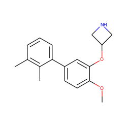 COc1ccc(-c2cccc(C)c2C)cc1OC1CNC1 ZINC000096175871