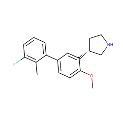 COc1ccc(-c2cccc(F)c2C)cc1[C@@H]1CCNC1 ZINC000096175912
