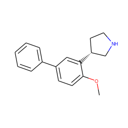 COc1ccc(-c2ccccc2)cc1[C@@H]1CCNC1 ZINC000096175922
