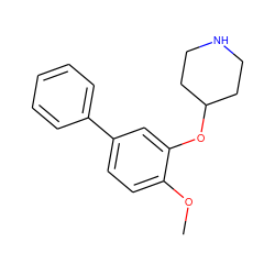 COc1ccc(-c2ccccc2)cc1OC1CCNCC1 ZINC000096175960