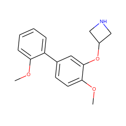 COc1ccc(-c2ccccc2OC)cc1OC1CNC1 ZINC000096175876