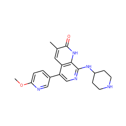 COc1ccc(-c2cnc(NC3CCNCC3)c3[nH]c(=O)c(C)cc23)cn1 ZINC000473121851