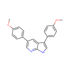 COc1ccc(-c2cnc3[nH]cc(-c4ccc(OC)cc4)c3c2)cc1 ZINC000103225132