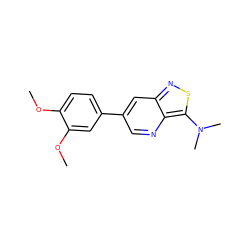 COc1ccc(-c2cnc3c(N(C)C)snc3c2)cc1OC ZINC000223116390