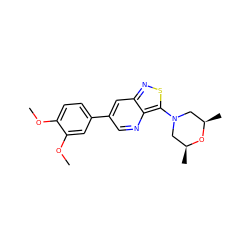 COc1ccc(-c2cnc3c(N4C[C@H](C)O[C@H](C)C4)snc3c2)cc1OC ZINC000223116980