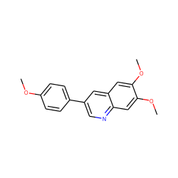 COc1ccc(-c2cnc3cc(OC)c(OC)cc3c2)cc1 ZINC000000008074