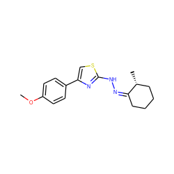 COc1ccc(-c2csc(N/N=C3/CCCC[C@H]3C)n2)cc1 ZINC000101210217