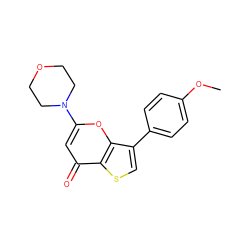 COc1ccc(-c2csc3c(=O)cc(N4CCOCC4)oc23)cc1 ZINC000101661922