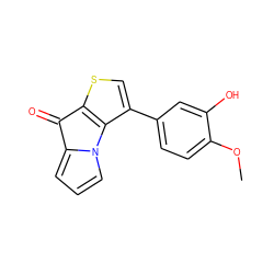 COc1ccc(-c2csc3c2-n2cccc2C3=O)cc1O ZINC000000009043