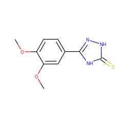 COc1ccc(-c2n[nH]c(=S)[nH]2)cc1OC ZINC000006556075