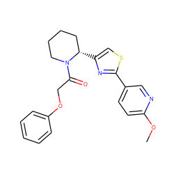 COc1ccc(-c2nc([C@H]3CCCCN3C(=O)COc3ccccc3)cs2)cn1 ZINC000118600199