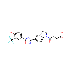 COc1ccc(-c2nc(-c3ccc4c(c3)CCN4C(=O)CCC(=O)O)no2)cc1C(F)(F)F ZINC000073196171