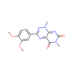 COc1ccc(-c2nc3c(=O)n(C)c(=O)nc-3n(C)n2)cc1OC ZINC000000378638