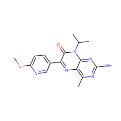 COc1ccc(-c2nc3c(C)nc(N)nc3n(C(C)C)c2=O)cn1 ZINC000033359111