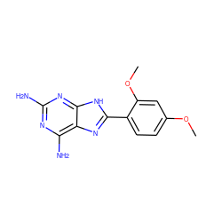 COc1ccc(-c2nc3c(N)nc(N)nc3[nH]2)c(OC)c1 ZINC000003814994