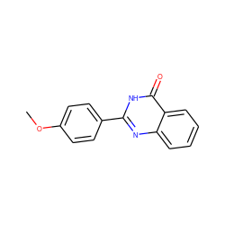 COc1ccc(-c2nc3ccccc3c(=O)[nH]2)cc1 ZINC000018266194