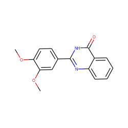 COc1ccc(-c2nc3ccccc3c(=O)[nH]2)cc1OC ZINC000005091858