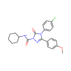 COc1ccc(-c2nn(C(=O)NC3CCCCC3)c(=O)n2-c2ccc(Cl)cc2)cc1 ZINC000103262311