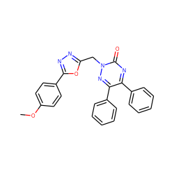 COc1ccc(-c2nnc(Cn3nc(-c4ccccc4)c(-c4ccccc4)nc3=O)o2)cc1 ZINC000473127359