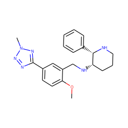 COc1ccc(-c2nnn(C)n2)cc1CN[C@H]1CCCN[C@H]1c1ccccc1 ZINC000022938171