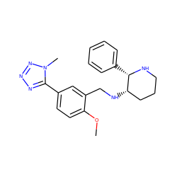 COc1ccc(-c2nnnn2C)cc1CN[C@H]1CCCN[C@H]1c1ccccc1 ZINC000022938174