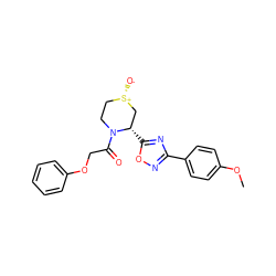 COc1ccc(-c2noc([C@H]3C[S@@+]([O-])CCN3C(=O)COc3ccccc3)n2)cc1 ZINC000299860087