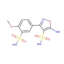 COc1ccc(-c2noc(N)c2S(N)(=O)=O)cc1S(N)(=O)=O ZINC001772601517