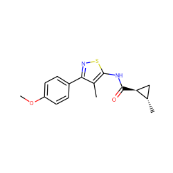 COc1ccc(-c2nsc(NC(=O)[C@H]3C[C@@H]3C)c2C)cc1 ZINC000084605444