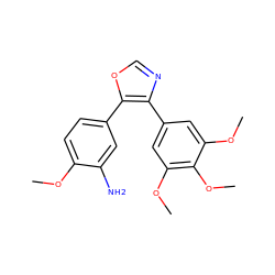 COc1ccc(-c2ocnc2-c2cc(OC)c(OC)c(OC)c2)cc1N ZINC000013473128