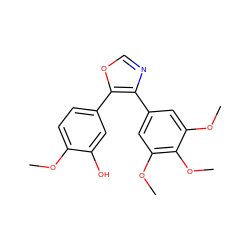 COc1ccc(-c2ocnc2-c2cc(OC)c(OC)c(OC)c2)cc1O ZINC000013473129