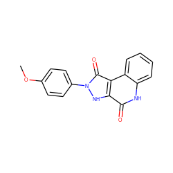 COc1ccc(-n2[nH]c3c(=O)[nH]c4ccccc4c3c2=O)cc1 ZINC000136642288