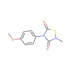 COc1ccc(-n2c(=O)sn(C)c2=O)cc1 ZINC000000027363