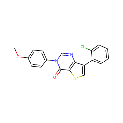 COc1ccc(-n2cnc3c(-c4ccccc4Cl)csc3c2=O)cc1 ZINC000221097611