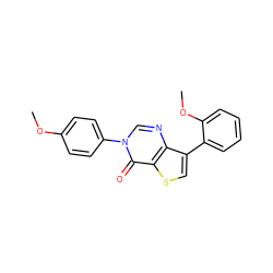 COc1ccc(-n2cnc3c(-c4ccccc4OC)csc3c2=O)cc1 ZINC000221149656