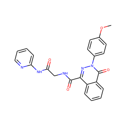 COc1ccc(-n2nc(C(=O)NCC(=O)Nc3ccccn3)c3ccccc3c2=O)cc1 ZINC000008659925