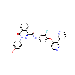 COc1ccc(-n2nc(C(=O)Nc3ccc(Oc4ccncc4-c4cccnc4)c(F)c3)c3ccccc3c2=O)cc1 ZINC001772612416