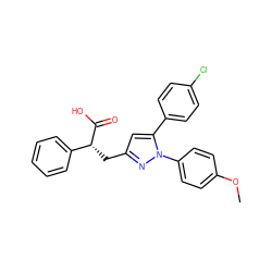 COc1ccc(-n2nc(C[C@@H](C(=O)O)c3ccccc3)cc2-c2ccc(Cl)cc2)cc1 ZINC000028962605