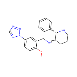 COc1ccc(-n2ncnn2)cc1CN[C@H]1CCCN[C@H]1c1ccccc1 ZINC000022938182