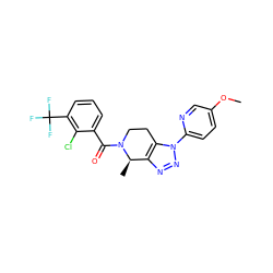 COc1ccc(-n2nnc3c2CCN(C(=O)c2cccc(C(F)(F)F)c2Cl)[C@@H]3C)nc1 ZINC000225967928