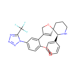 COc1ccc(-n2nnnc2C(F)(F)F)cc1C1=C[C@@]2(CCCN[C@H]2c2ccccc2)OC1 ZINC000013818506