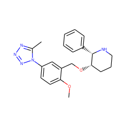 COc1ccc(-n2nnnc2C)cc1CO[C@H]1CCCN[C@H]1c1ccccc1 ZINC000473081804