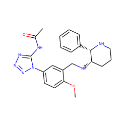 COc1ccc(-n2nnnc2NC(C)=O)cc1CN[C@H]1CCCN[C@H]1c1ccccc1 ZINC000025977097