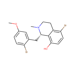 COc1ccc(Br)c(C[C@H]2c3c(O)ccc(Br)c3CCN2C)c1 ZINC000013805170