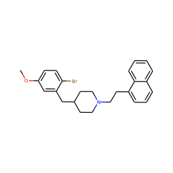 COc1ccc(Br)c(CC2CCN(CCc3cccc4ccccc34)CC2)c1 ZINC000039351184