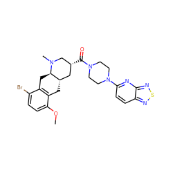 COc1ccc(Br)c2c1C[C@H]1C[C@@H](C(=O)N3CCN(c4ccc5nsnc5n4)CC3)CN(C)[C@@H]1C2 ZINC000028949888