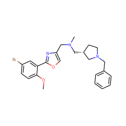 COc1ccc(Br)cc1-c1nc(CN(C)C[C@@H]2CCN(Cc3ccccc3)C2)co1 ZINC000026170177